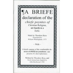 A Brief Declaration of the Chief Points of Christian Religion - Beza