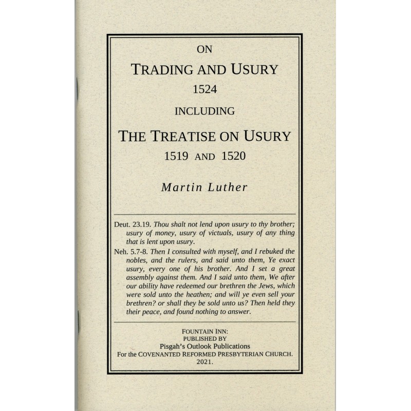 On Trading and Usury On Trading and Usury